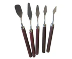 SunnyHouse 5Pcs Stainless Steel Mixed Palette Knife Oil Painting Scraper Spatula Tools- 5pcs