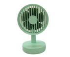 Mini Fan Silent Powerful Portable Fashion 3-speed Wind Desk Cooling Fan for Dorm-Green-Round