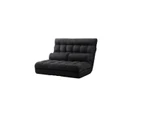 Floor Sofa Bed Lounge Recliner Folding 2 Seater Chaise Futon Chair Couch [Type: MODELA-Charcoal Suede]