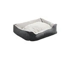 Dog Calming Bed Cat Puppy Sofa Cushion Removable Washable Cover Extra Large [Colour: GREY] [Size: XL: 90cm x 72cm x 29cm]