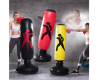 Inflatable Punching Bag, Free Standing Punching Bag Box Sport Stress Relief Boxing Target Heavy Training Fitness Sandbag-Black