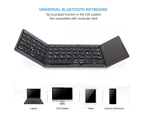 Three-fold Bluetooth Keyboard, Bluetooth Portable Mini Wireless Keyboard with Touchpad Mouse for Android, Windows, PC, Tablet,Black