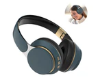 Wireless Headphones Over Ear, Bluetooth Headphones with Microphone, Foldable Stereo Wireless Headset Sports Computer Headset,Dark blue