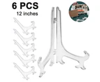 12"6pcs Plastic Easels Plate Display Stands Picture Frame Stand Holder