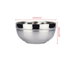 Stainless Steel Bowl Mixing Bowls Soup Rice Porridge Water Organizer