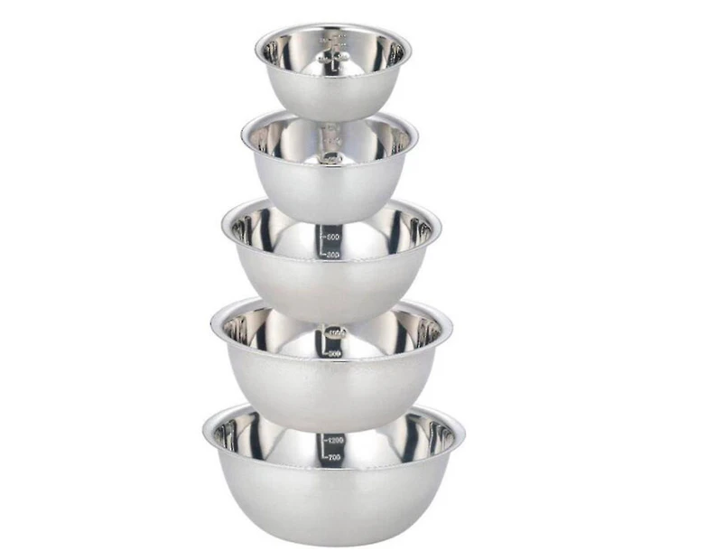 Stainless Steel Mixing Bowls (set Of 5) Non Slip Nesting Whisking Bowls Set Mixing Bowls For Salad Zh5 Zh5