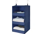 3-Shelf Hanging Closet Organizer, Collapsible Hanging Closet Shelves, Hanging Organizer for Closet