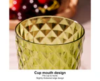 400ml Coffee Cup Large Capacity Shatterproof Acrylic Unbreakable Soft Drinks Tumblers for-Green