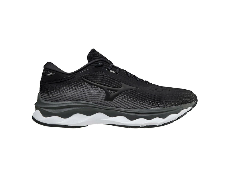 Mizuno Mens Wave Sky 5 2E Running Shoes Sneakers Runners - Black