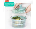 Salad Spinner And Chopper Vegetable Washer Dryer Drainer Strainer With Bowl Clean Salad And Produce Large 5L Lettuce Spinner