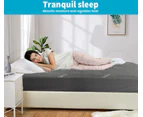 Dreamz Pillowtop Mattress Protector Topper Bed Bamboo Mat Pad King Single Cover - Charcoal Grey