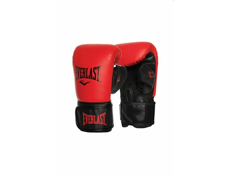 Everlast Tempo Bag Gloves Boxing Box Gym Training Mitt Work Black Red - Red / Black