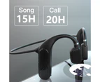 Polaris MD04 Wireless Headphones Bone Conduction Neckband ABS Bluetooth-compatible5.0 No Delay Sports Ear Hook Earphones-Black