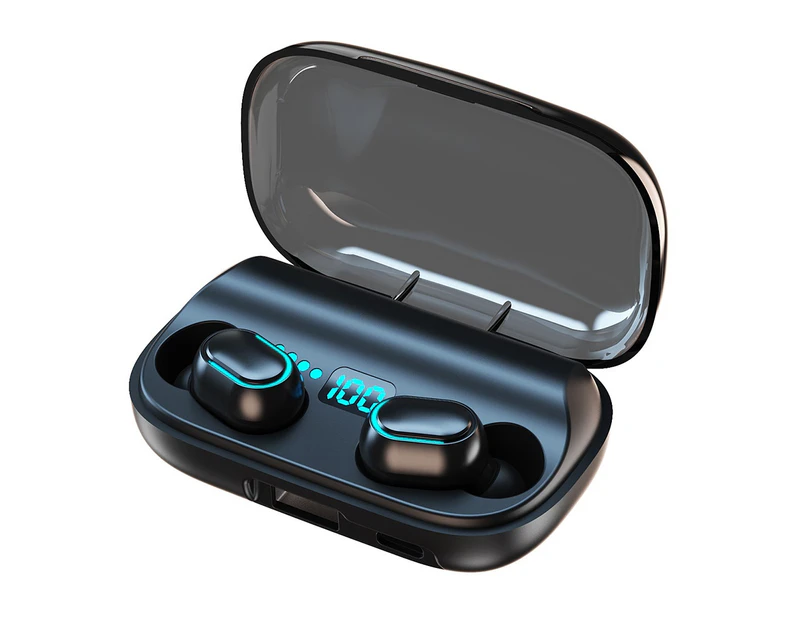 Polaris T11Bluetooth-compatible 5.0 IPX7 Waterproof 9D Stereo LED Screen Wireless Earphones-White