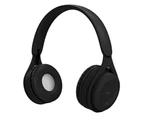 Polaris Y08 Wireless Bluetooth-compatible HiFi Stereo Over Ear Headphone Headset with Microphone-Black