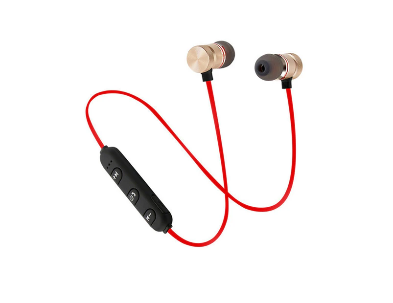 Polaris XT6 Magnetic Bluetooth-compatible HiFi Stereo In-Ear Wireless Earphone Sports Headphone-Red