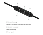 Polaris Wireless Bluetooth-compatible Magnetic In-Ear Earphone Headset Stereo Headphone with Mic-Black