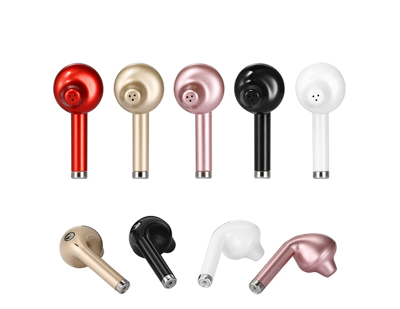 Polaris Wireless Bluetooth-compatible Stereo Lightweight Handsfree Mini Earbud For Smart Phone-Rose Gold