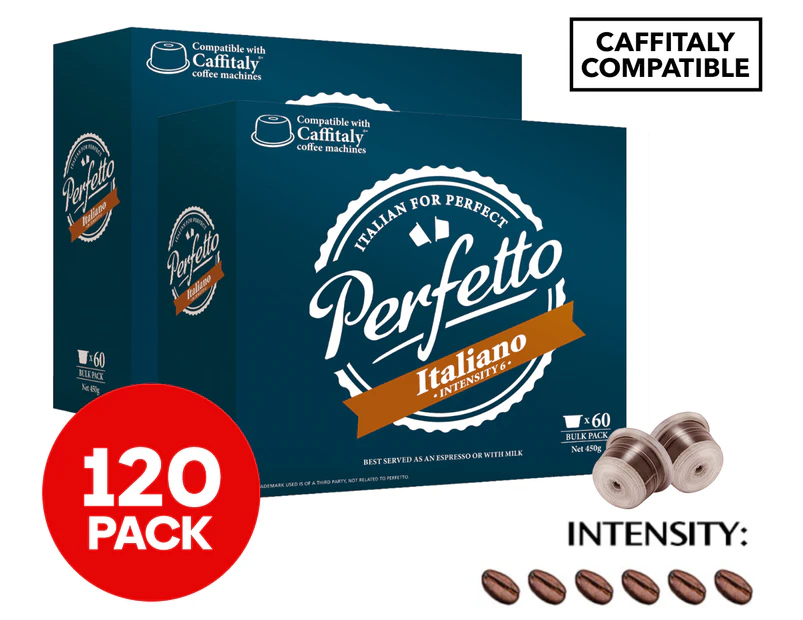 2 x Perfetto Italiano Caffitaly Coffee Pods 60pk