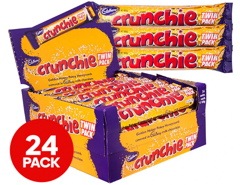 24 x Cadbury Crunchie Twin Pack 80g