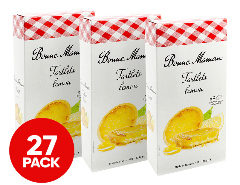 3 x Bonne Maman Tartlets Lemon 125g 9pk