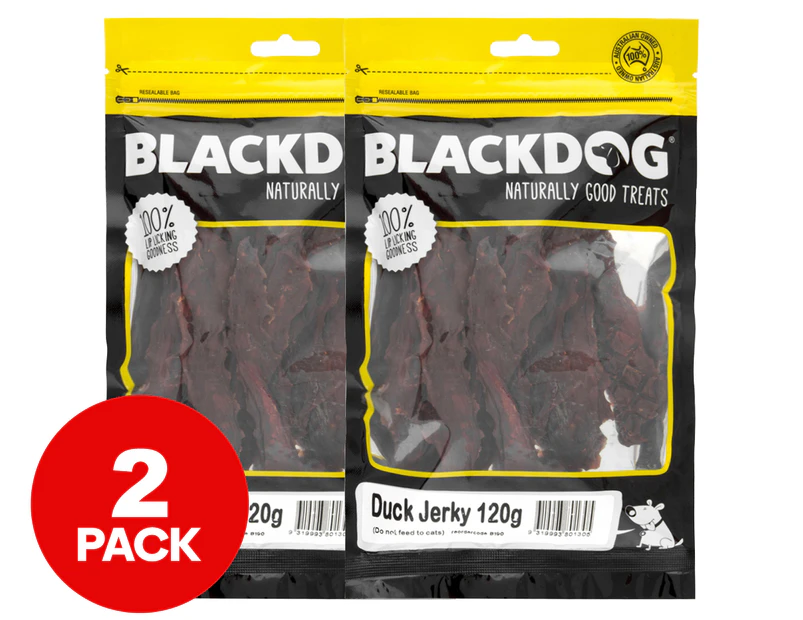 2 x Blackdog Duck Jerky Treats 120g