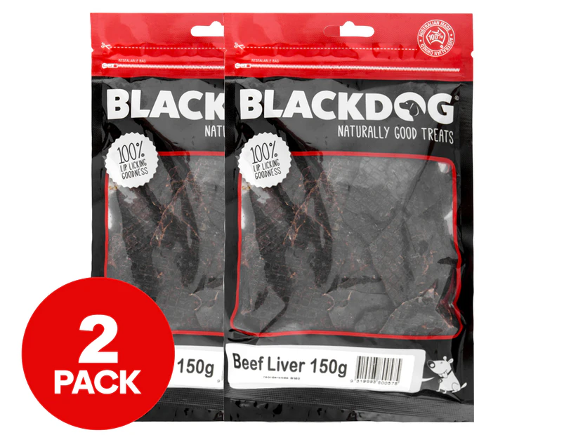 2 x Blackdog Beef Liver Treats 150g