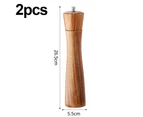 Wooden Pepper Grinder Set Acacia Refillable Tableware Large Salt Pepper Grinder 10" Square Color Box