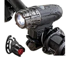 Bike Light Set, Usb Rechargeable Bike Headlight And Tail Light, Bike Front Light Rear Rear Light Safety Flashlight, Waterproof