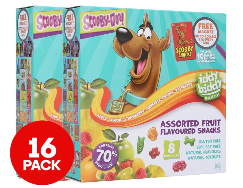 2 x 8pk Scooby-Doo Iddy Biddy Fruity Bits 160g