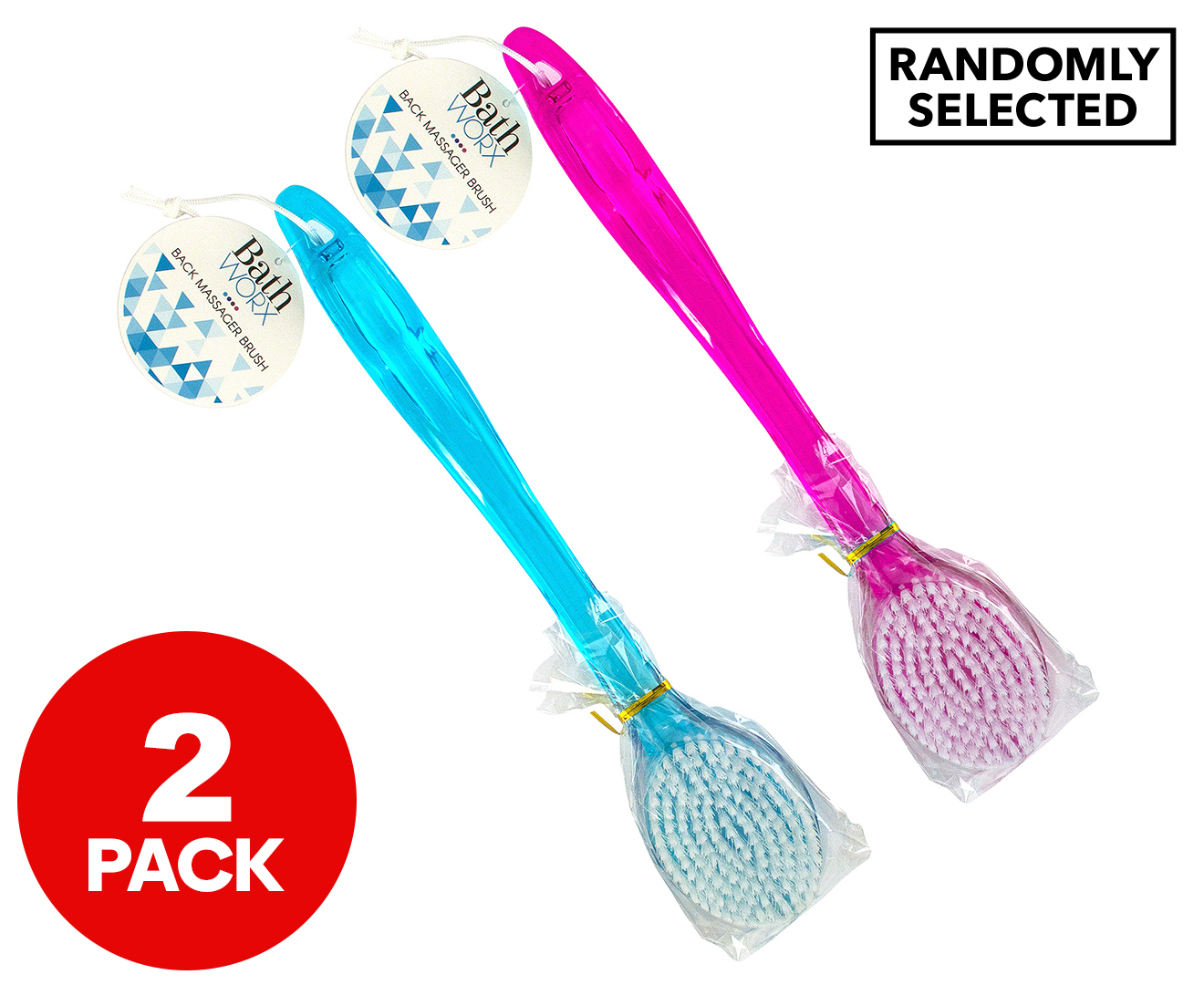 2 x BathWorx Back Massager Brush Randomly Selected Catch .au