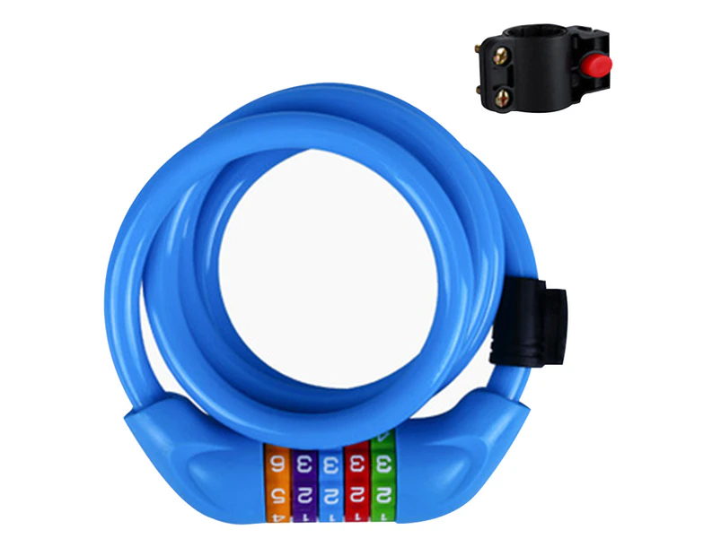 Bike Lock, Bike Lock 1.2M Coiled Secure With Resettable Combination Cable Lock With Mounting Bracket