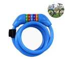 Bike Lock, Bike Lock 1.2M Coiled Secure With Resettable Combination Cable Lock With Mounting Bracket