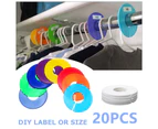 20Pcs Round Size Dividers Clothing Blank Rack Clothes Stores Hangers Ring DIY