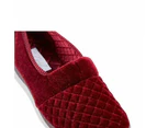 Womens Grosby Marcy Slippers Wine Moccasins Shoes Slip On Synthetic - Wine