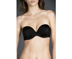 Women Berlei Ultimate Strapless Tshirt Wire Bra Black Y441s Elastane/Nylon - Black