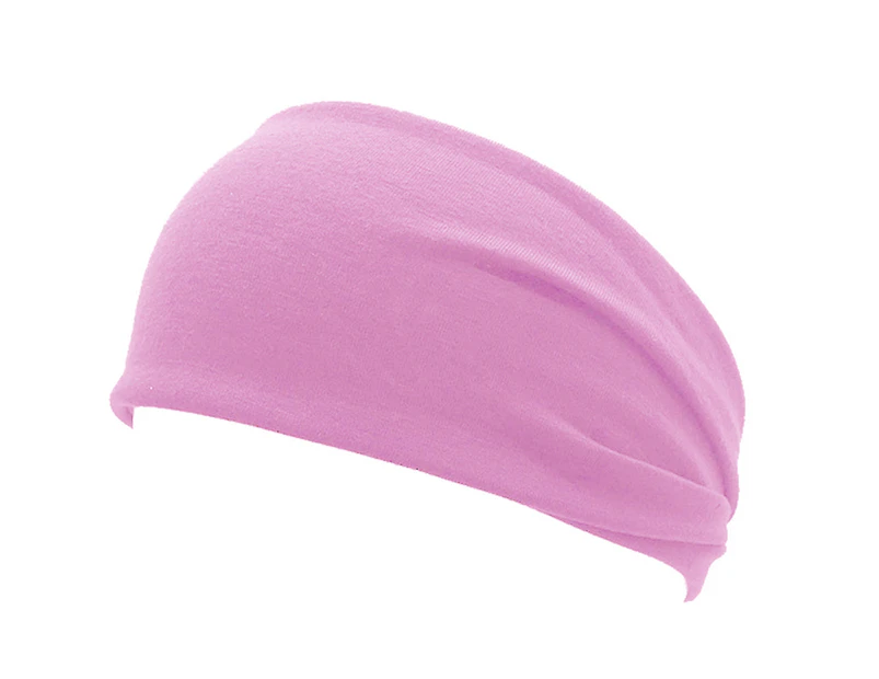 Sport Headband Soft Texture Moisture Wicking Elastic Band Summer Sport Hair Band for Running - Pink