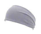 Sport Headband Soft Texture Moisture Wicking Elastic Band Summer Sport Hair Band for Running - Light Grey