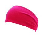 Sport Headband Soft Texture Moisture Wicking Elastic Band Summer Sport Hair Band for Running - Rose Red