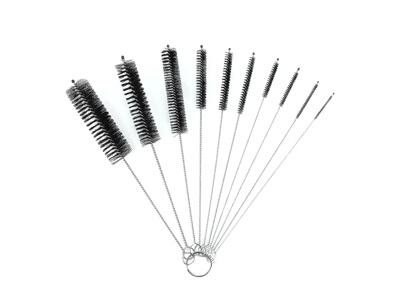 Jinyi 2setten-piece Stainless Steel Cleaning Brush Pipe Through-hole Test Tube Brush Toolten-piece Bottle Brush Stainless Steel Cleaning Brush Pipe Th