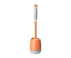 Silicone Toilet Brush Plus Liquid Without Dead Ends Household Toilet Brush Toilet Cleaning Liquid Press Long Handle Cleaning Silicone Brush Set