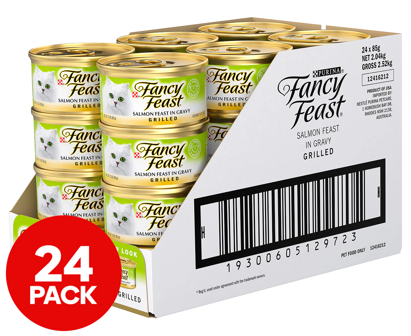 24 x Purina Fancy Feast Grilled Salmon Feast In Gravy 85g