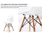 4 PCS Retro Replica Eiffel Dining Chairs DSW Cafe Kitchen Beech Wooden-White