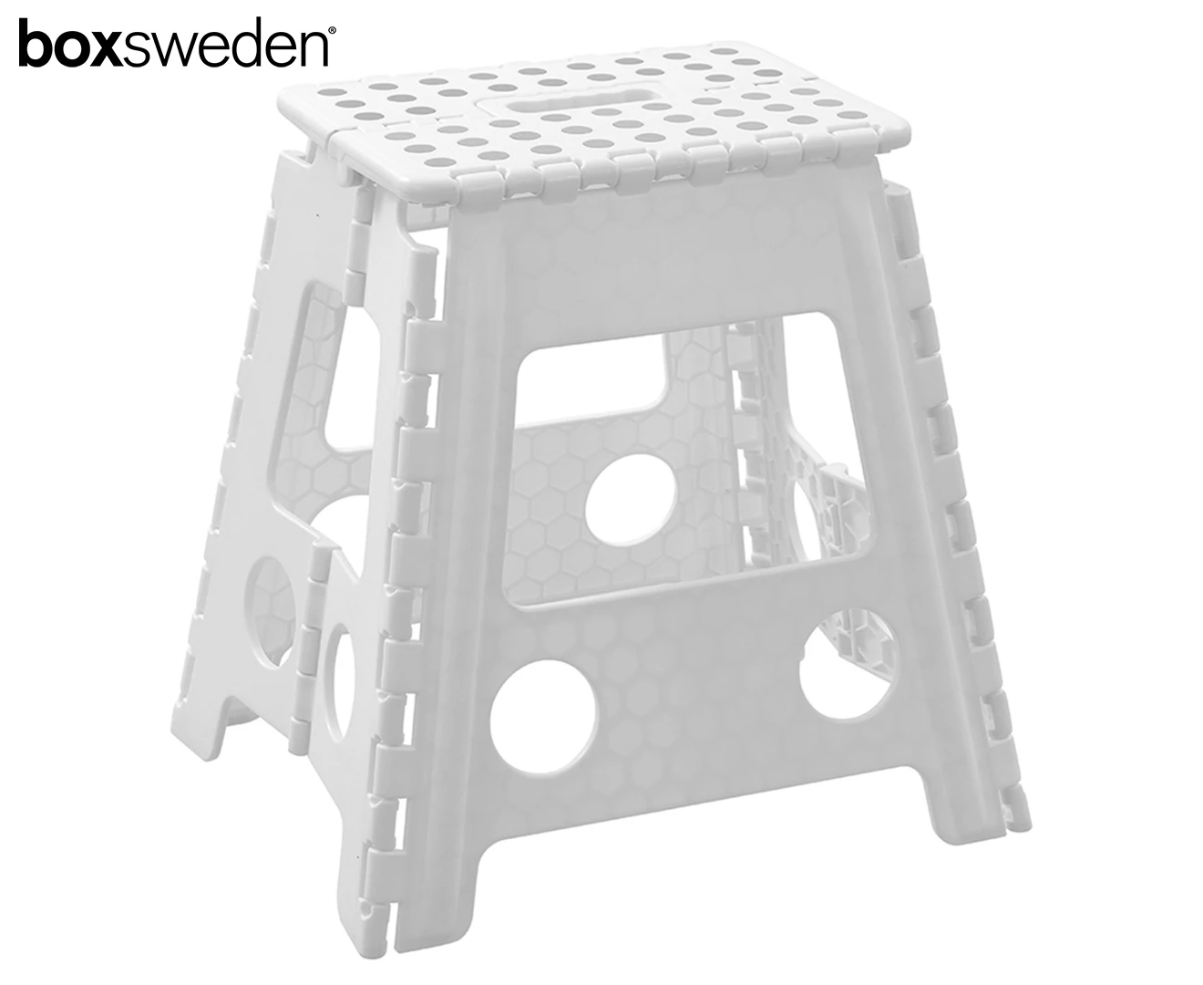 Boxsweden 39cm Foldaway Step Stool - White