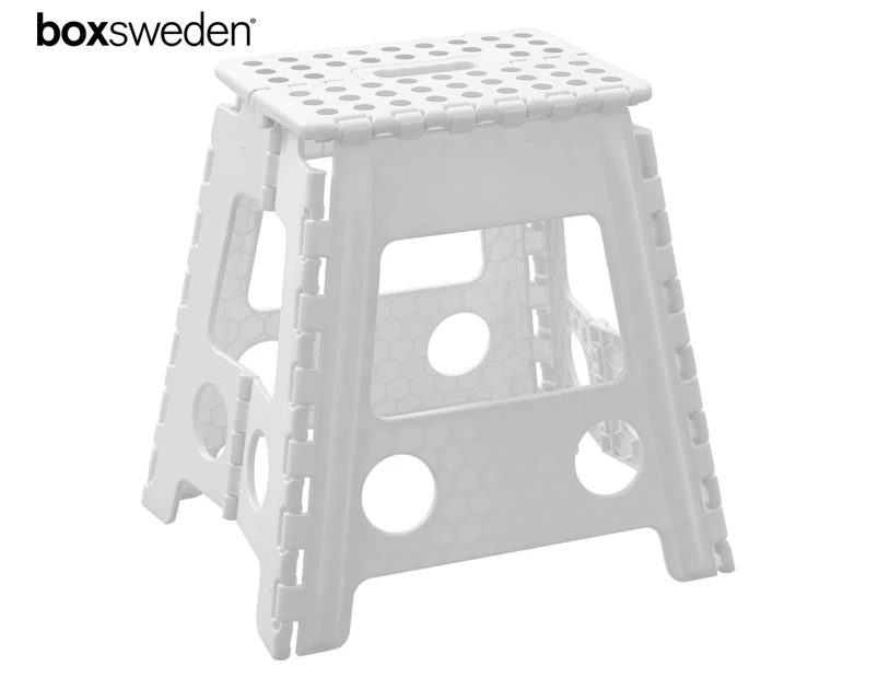 Boxsweden 39cm Foldaway Step Stool - White