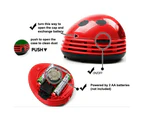 Mini Portable Handheld Cordless Tabletop Crumb Sweeper Desktop Dust Vacuum Cleaner Cute Beetle Ladybug Battery Operated