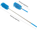3 Pack Telescopic Duster Extendable Foldable Washable Chenille Dusting Brush Mop Microfiber Duster For Home Office And Cars