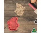 Christmas Santa Cookie Cutter And Embosser Stamp
