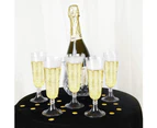 CLEAR PLASTIC CHAMPAGNE FLUTES 150mL [144 PACK] Wedding Party Champagne Glasses