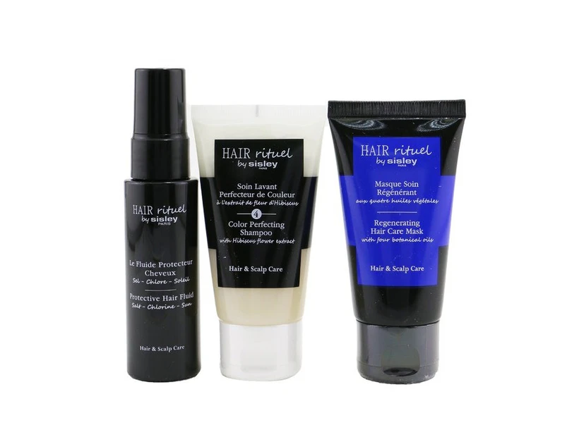 Sisley Hair Rituel By Sisley Color Protection Kit: 1x Shampoo 50ml, 1x Hair Mask 50ml, 1x Hair Fluid 40ml 3pcs